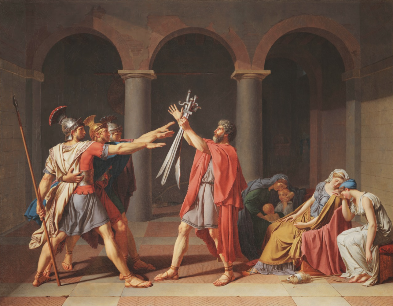 Jacques-Louis David painting The Oath of the Horatii